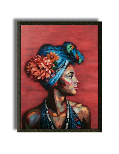 The decorative oil painting tableau "Indigenous Woman AG-719" full view