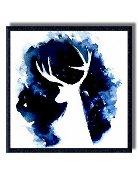 Quadri da dipingere Blue Deer With Lights - Set per dipingere con