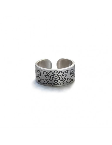 Persian Hand Carved Silver Ring & Bracelet