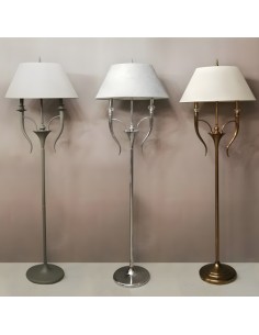 silver glass floor lamp