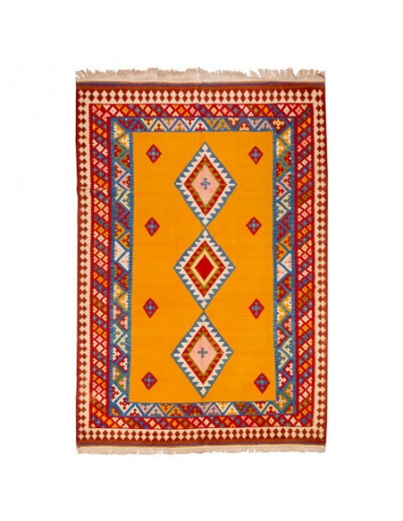 Handmade 5' X 8' Yellow Kilim Rug Rc-309 | Buy 5' X 8' rugs