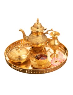 Pure Brass Tea Cup with Saucer Set (150ml)