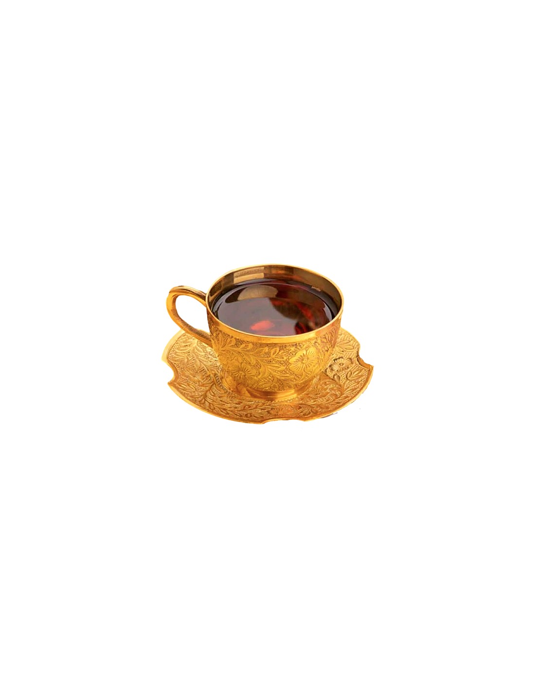 Gold Brass Tea Cup Set | Coffee Set