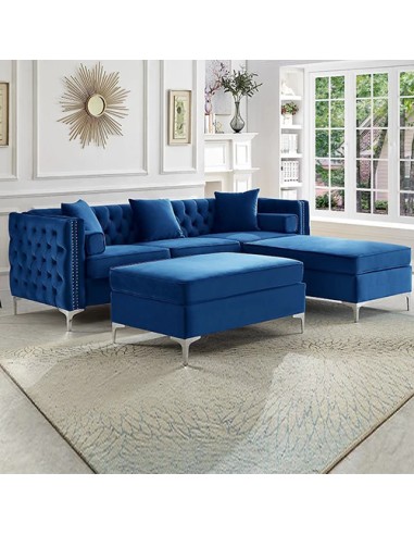 blue modern sectional sofa set