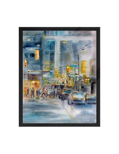 Downtown Toronto watercolor painting