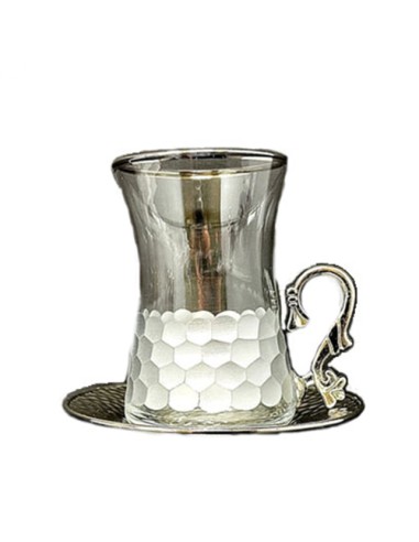 Silver Glass Tea Set | Cup and Saucer available in Canada