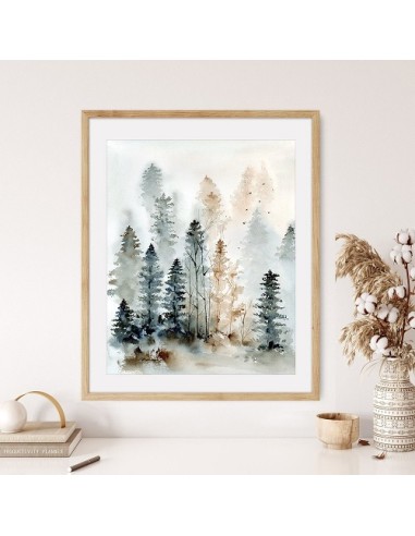 Pine Trees Canvas Painting AG-2375