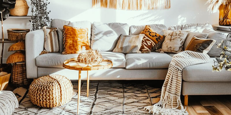 Accessories of Bohemian Chic Living Room