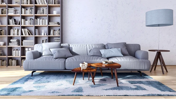 rugs gray blue