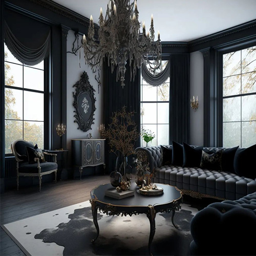 gothic interior design bedroom