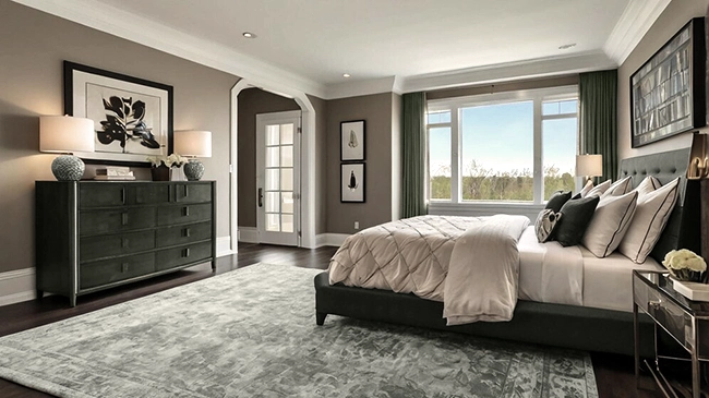 sage green master bedroom