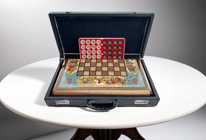 Persian Inlay Chess & Backgammon Set HC-1694