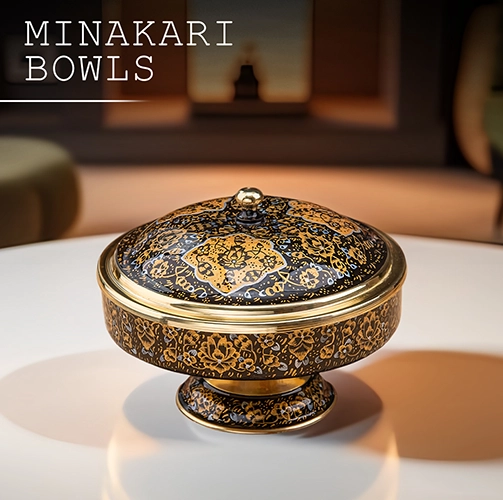 Hand-Painted Modern Meenakari Candy Bowl HC-1123