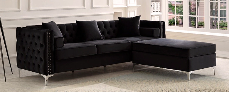 black modern sectional sofa set for sale in Toronto