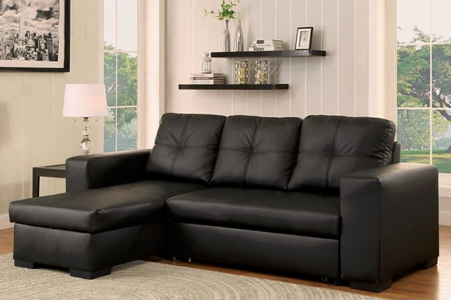 black sectional modern couch