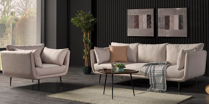 cream modern sofa set