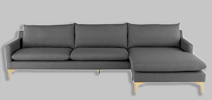 grey sectional modern couch for sale in Toronto