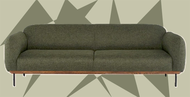 sage green modern sofa for sale