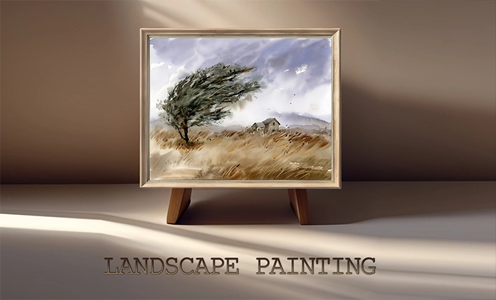 Farm Landscape Canvas Painting AG-2336