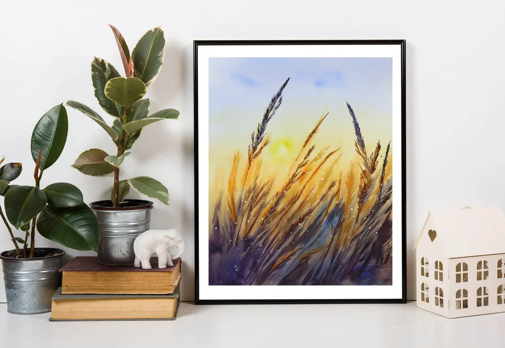 Buy Wheat Landscape Wall Painting