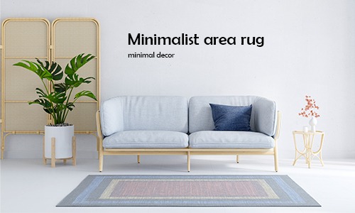 Minimalist area rug